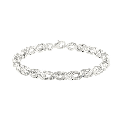.05ctw Diamond XO Infinity Bracelet