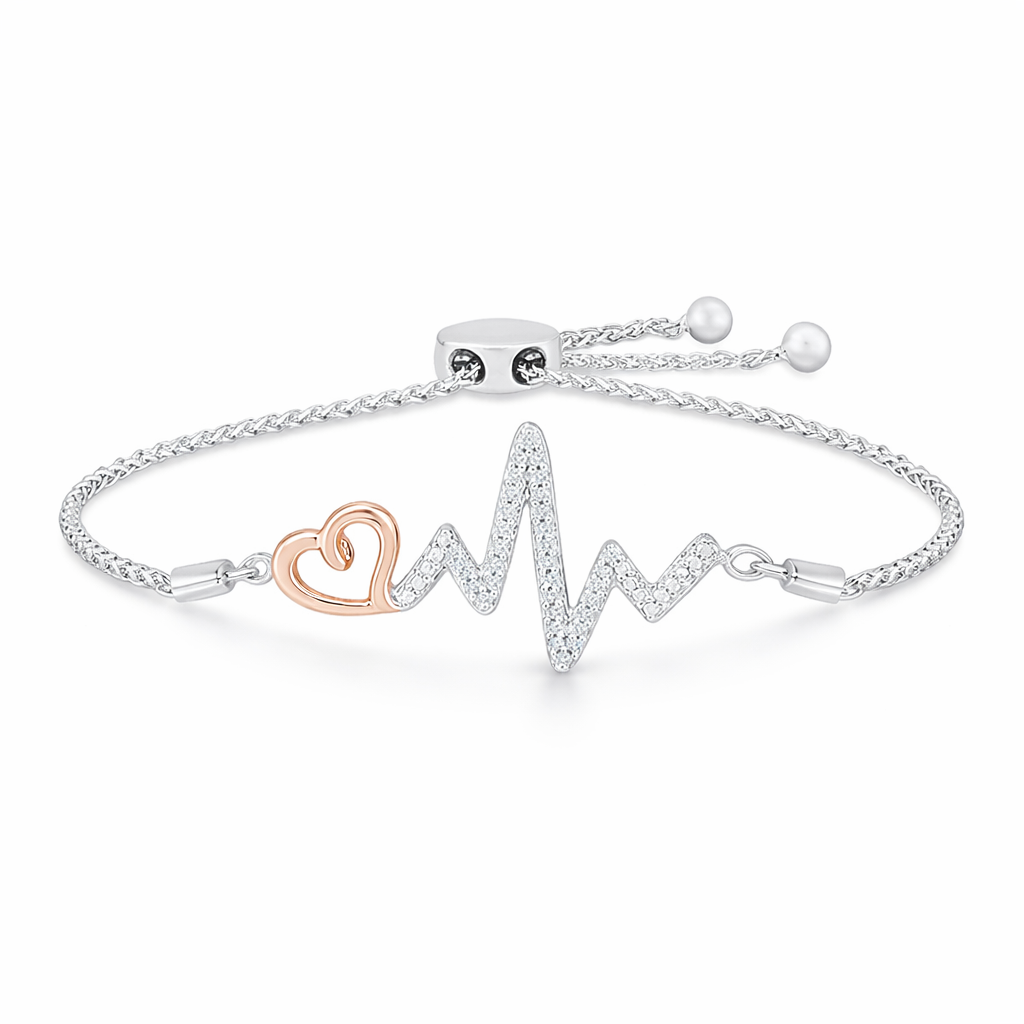 .10ctw Diamond EKG Bolo Bracelet