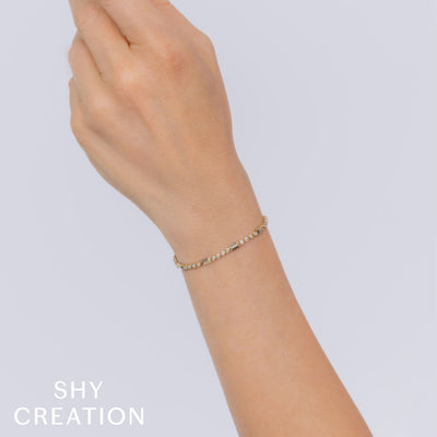 Shy Creation .54ctw Diamond Bezel Bracelet