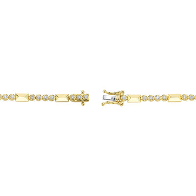Shy Creation .54ctw Diamond Bezel Bracelet