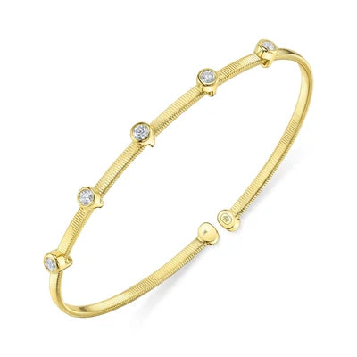 Shy Creation .32ctw Diamond Bezel Bangle