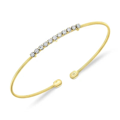 Shy Creation .39ctw Diamond Bangle