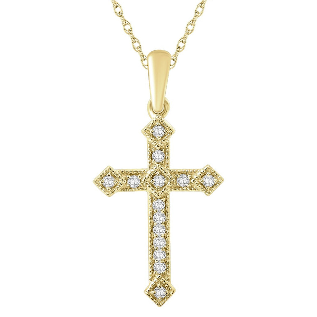 1/10ctw Diamond Cross Pendant