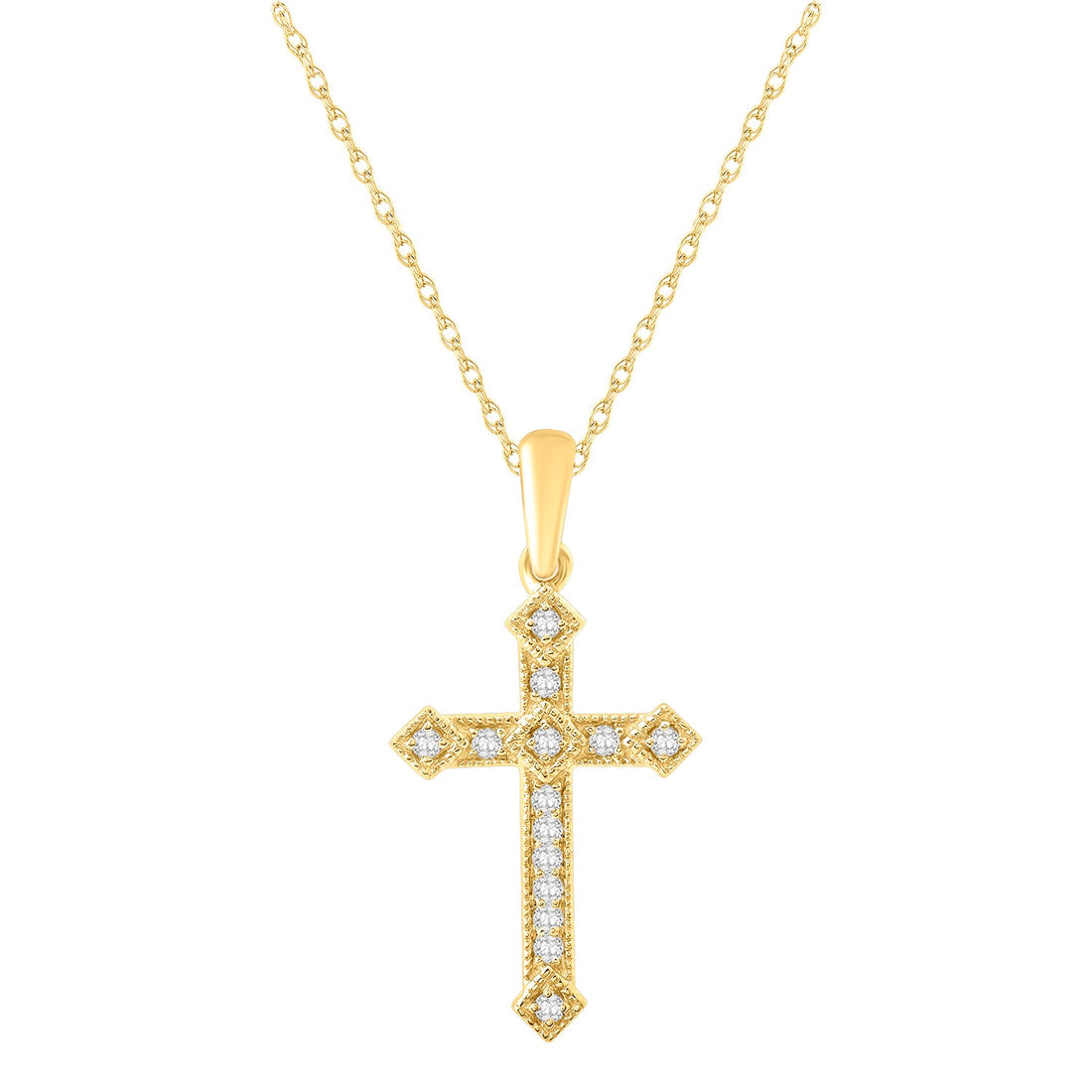1/10ctw Diamond Cross Pendant