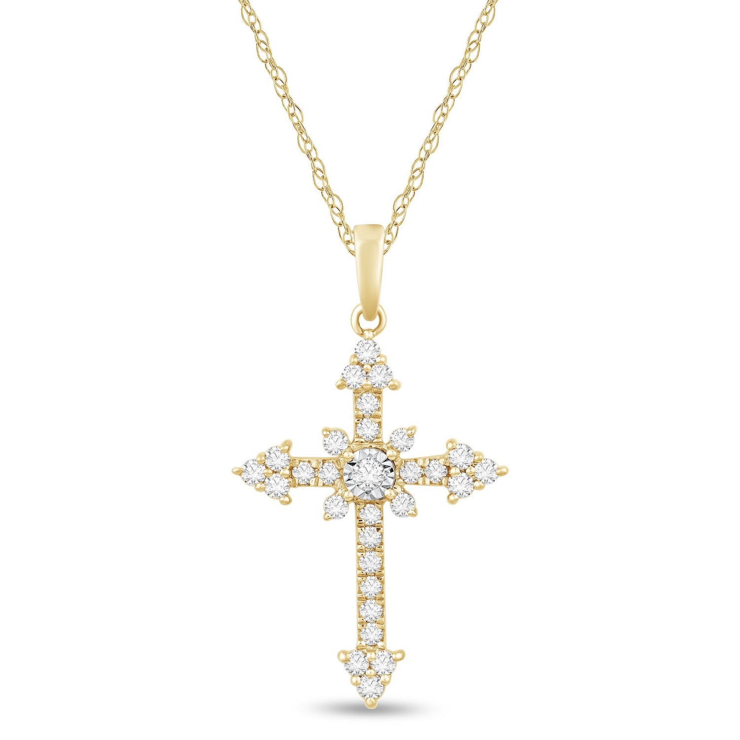 1/4ctw Diamond Cross Pendant