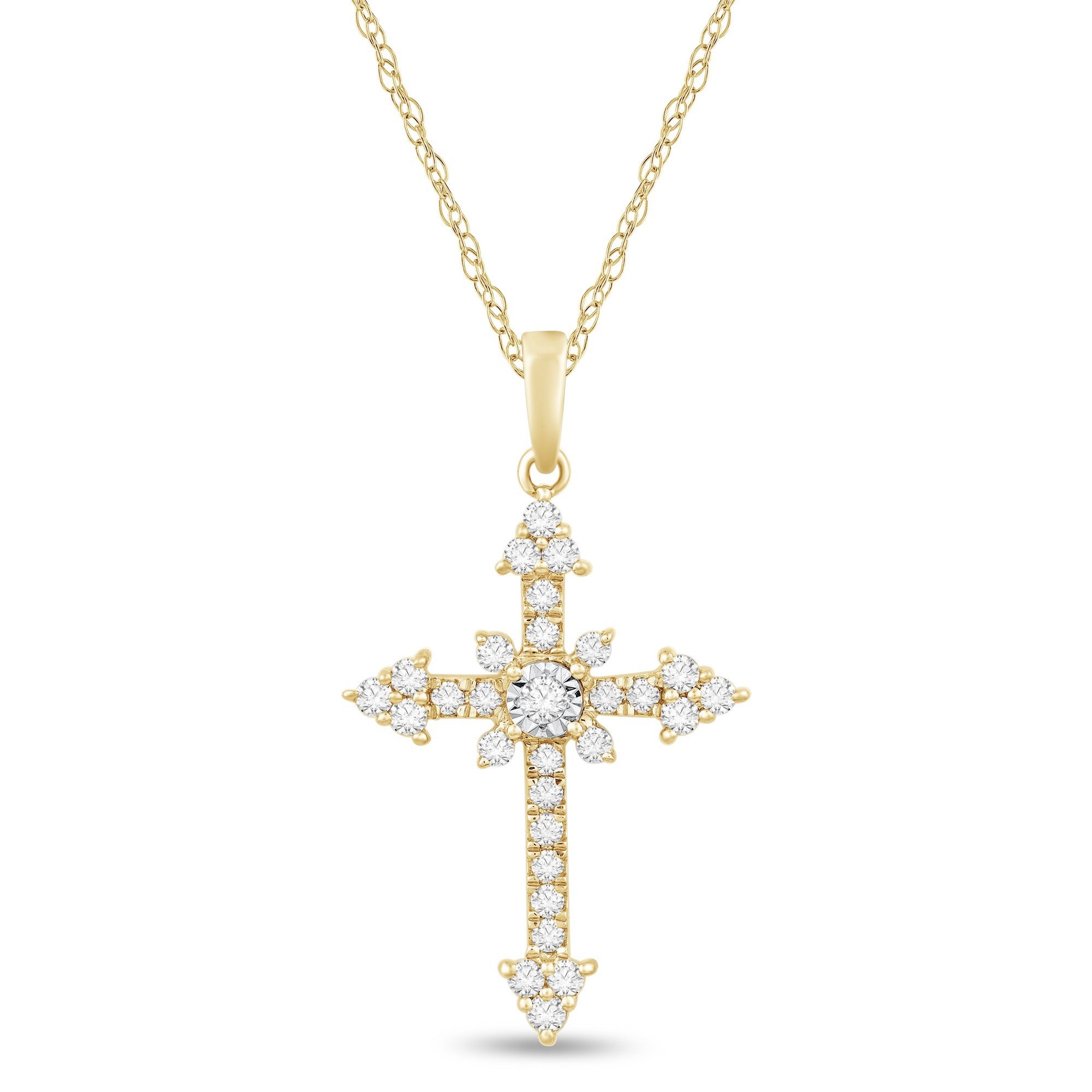 1/4ctw Diamond Cross Pendant