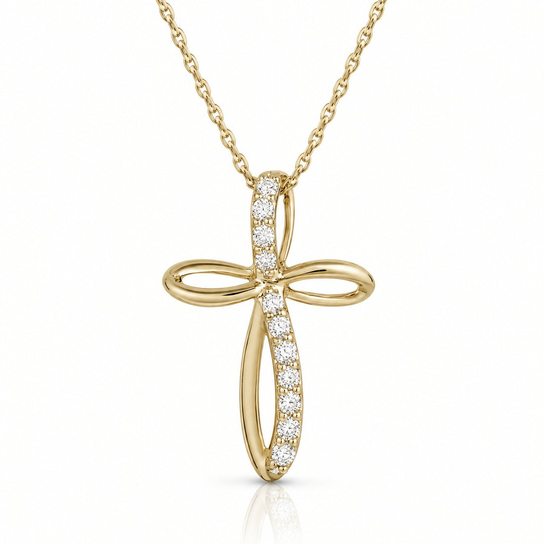 .10ctw Diamond Infinity Cross Pendant