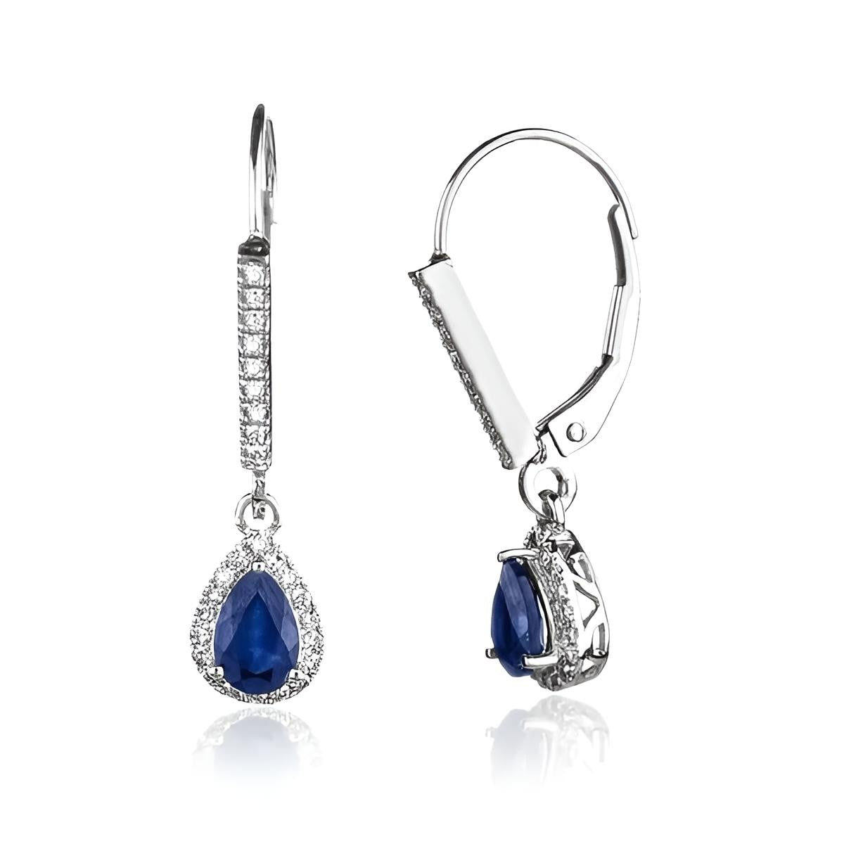 Sapphire Diamond Earrings