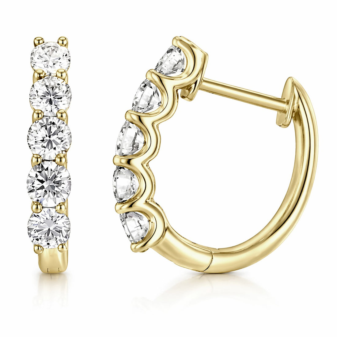 1ctw Lab Grown Diamond Hoop Earrings