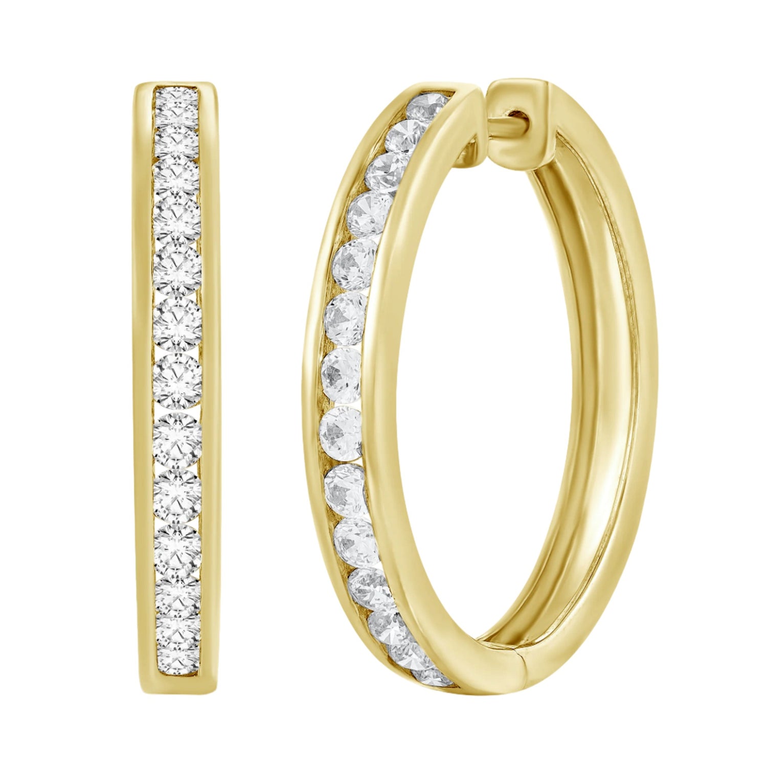 1ctw Diamond Hoop Earrings