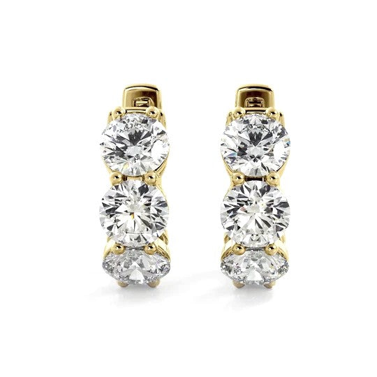 2ctw Lab Grown Diamond Hoop Earrings