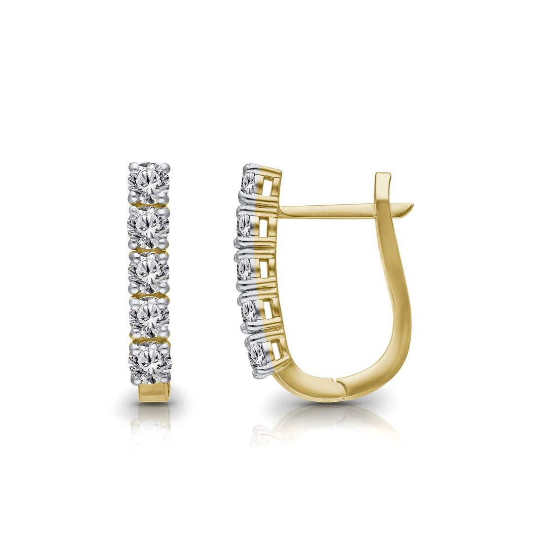 Kallati .80ctw Lab Grown Diamond Hoop Earrings