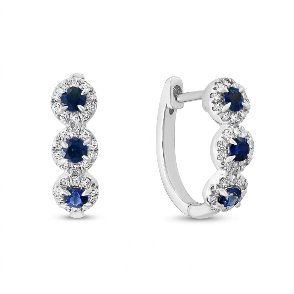 Sapphire Diamond Earrings