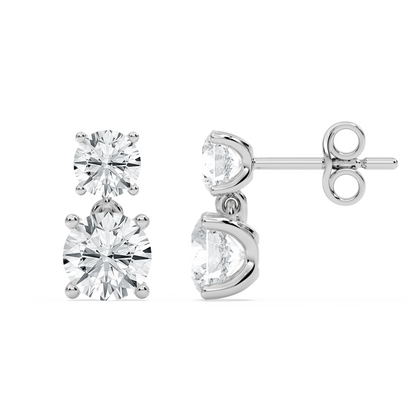 2ctw Lab Grown Diamond Stud Earrings
