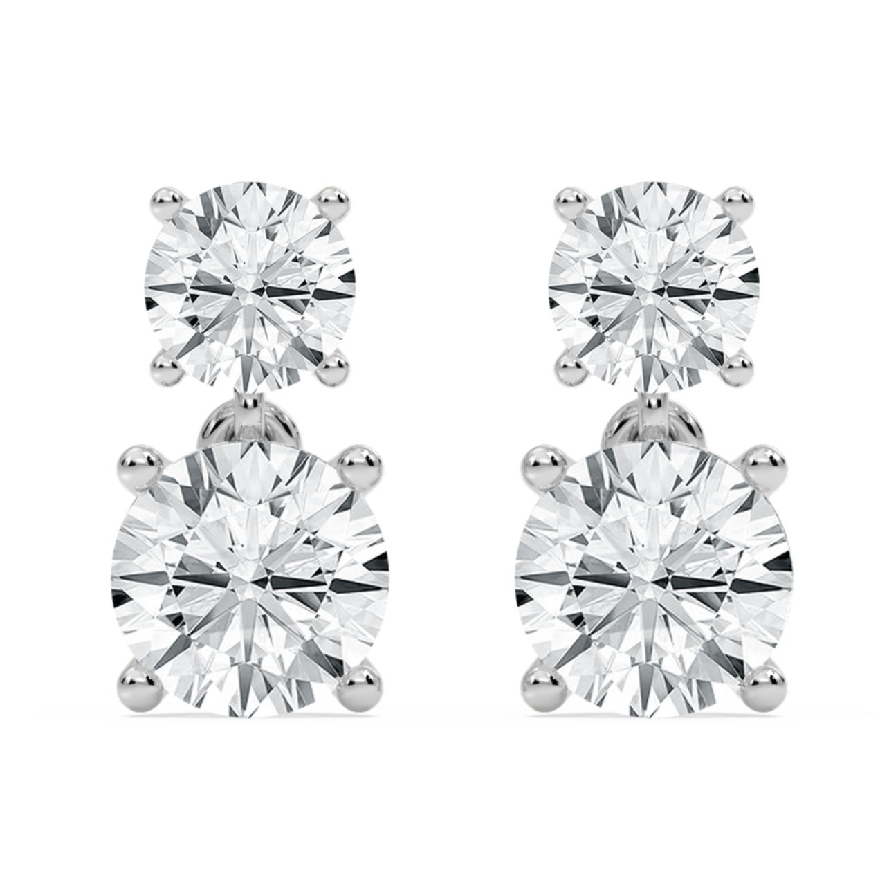 2ctw Lab Grown Diamond Stud Earrings