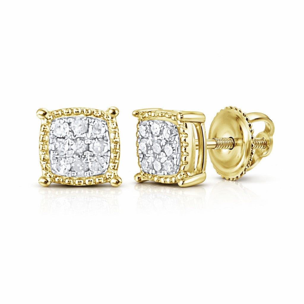 1/2ctw Diamond Cluster Stud Earrings