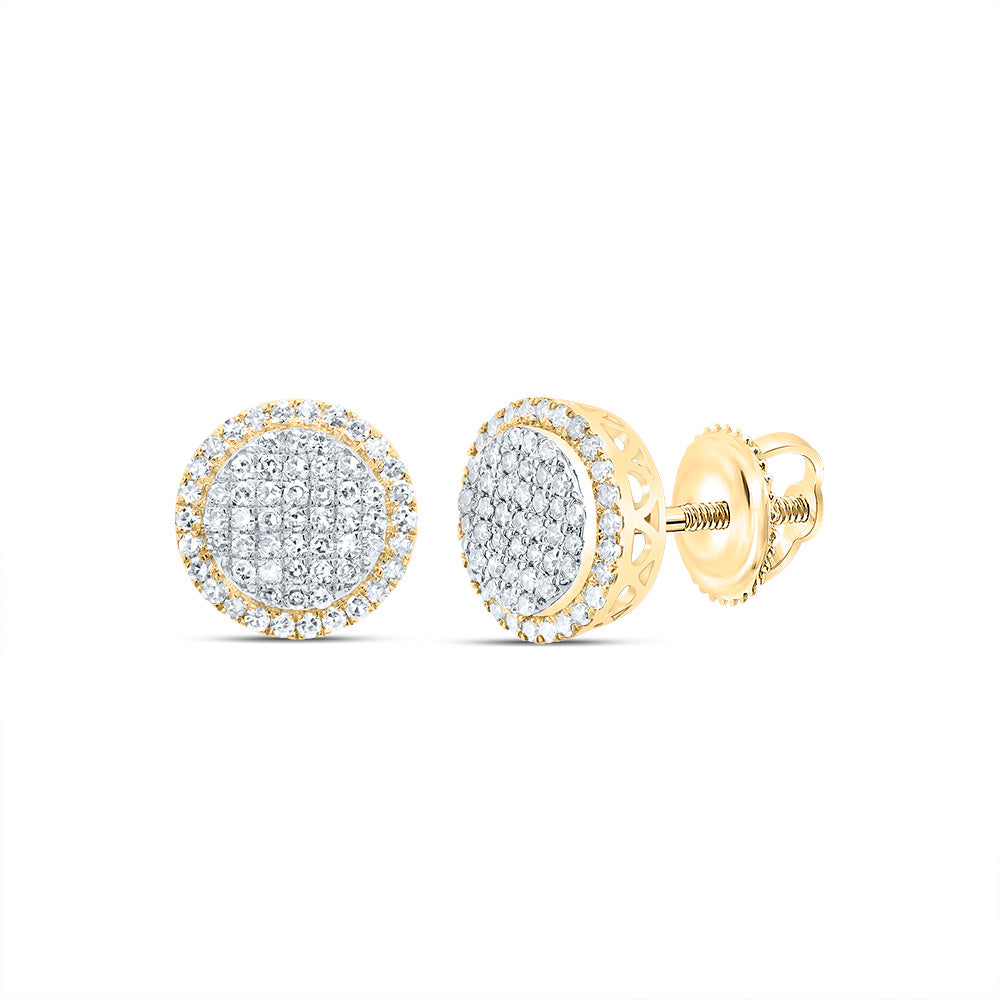 1/2ctw Diamond Cluster Stud Earrings