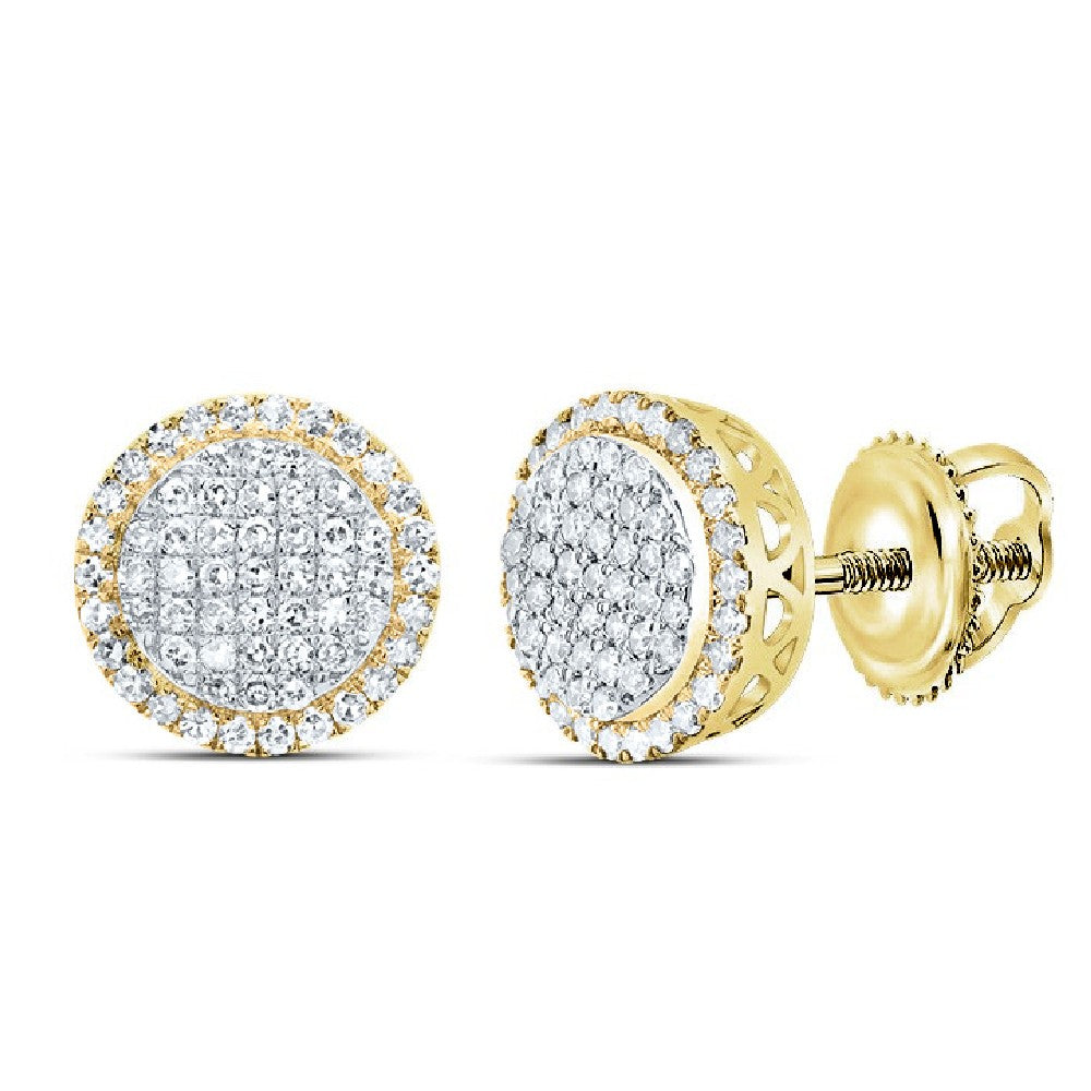 1/2ctw Diamond Cluster Stud Earrings