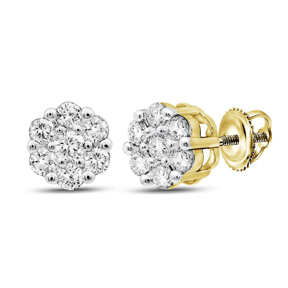 1/5ctw Diamond Cluster Stud Earrings