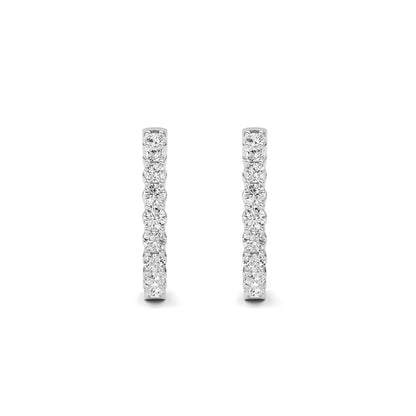 2ctw Diamond In &amp; Out Hoop Earrings