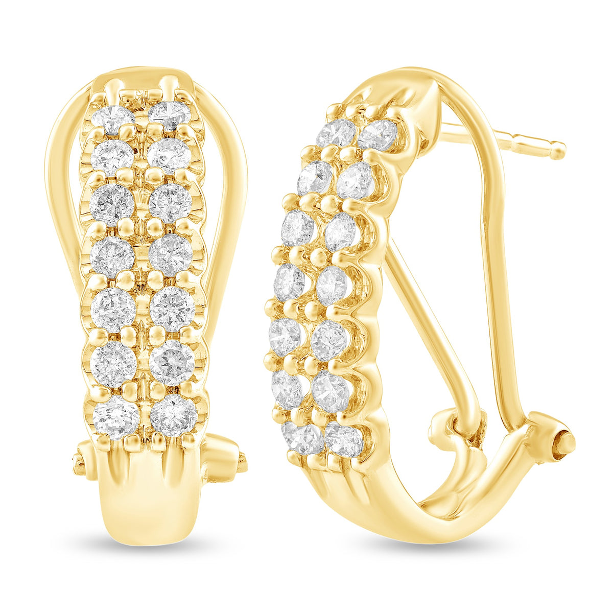 1/2ctw Diamond Hoop Earrings
