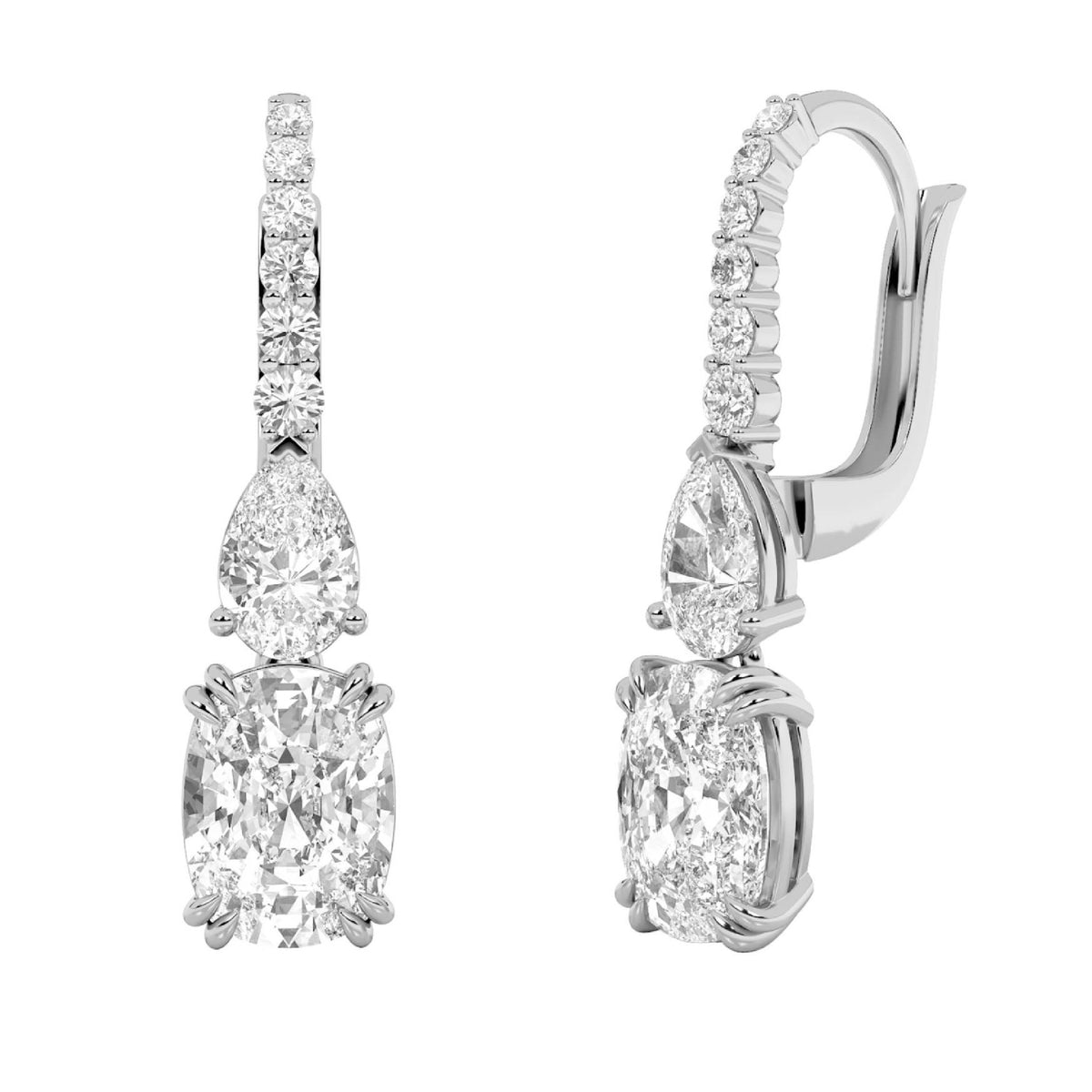 4ctw Certified Lab Grown Drop Earrings