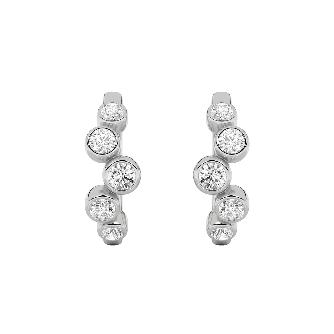 1ctw Diamond Bezel Hoops