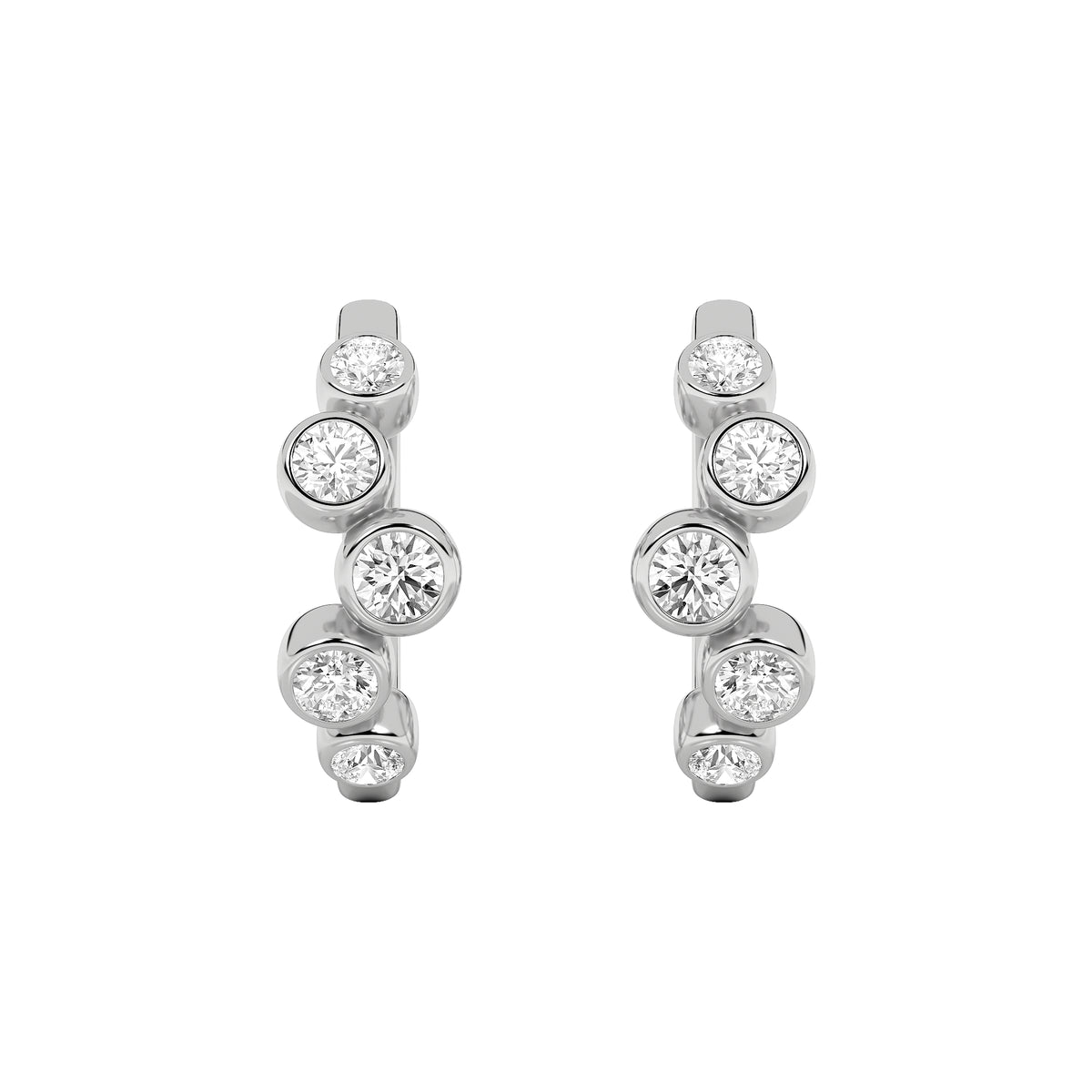 1ctw Diamond Bezel Hoops