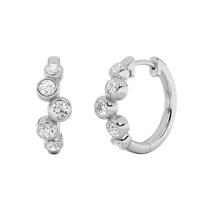 1ctw Diamond Bezel Hoops