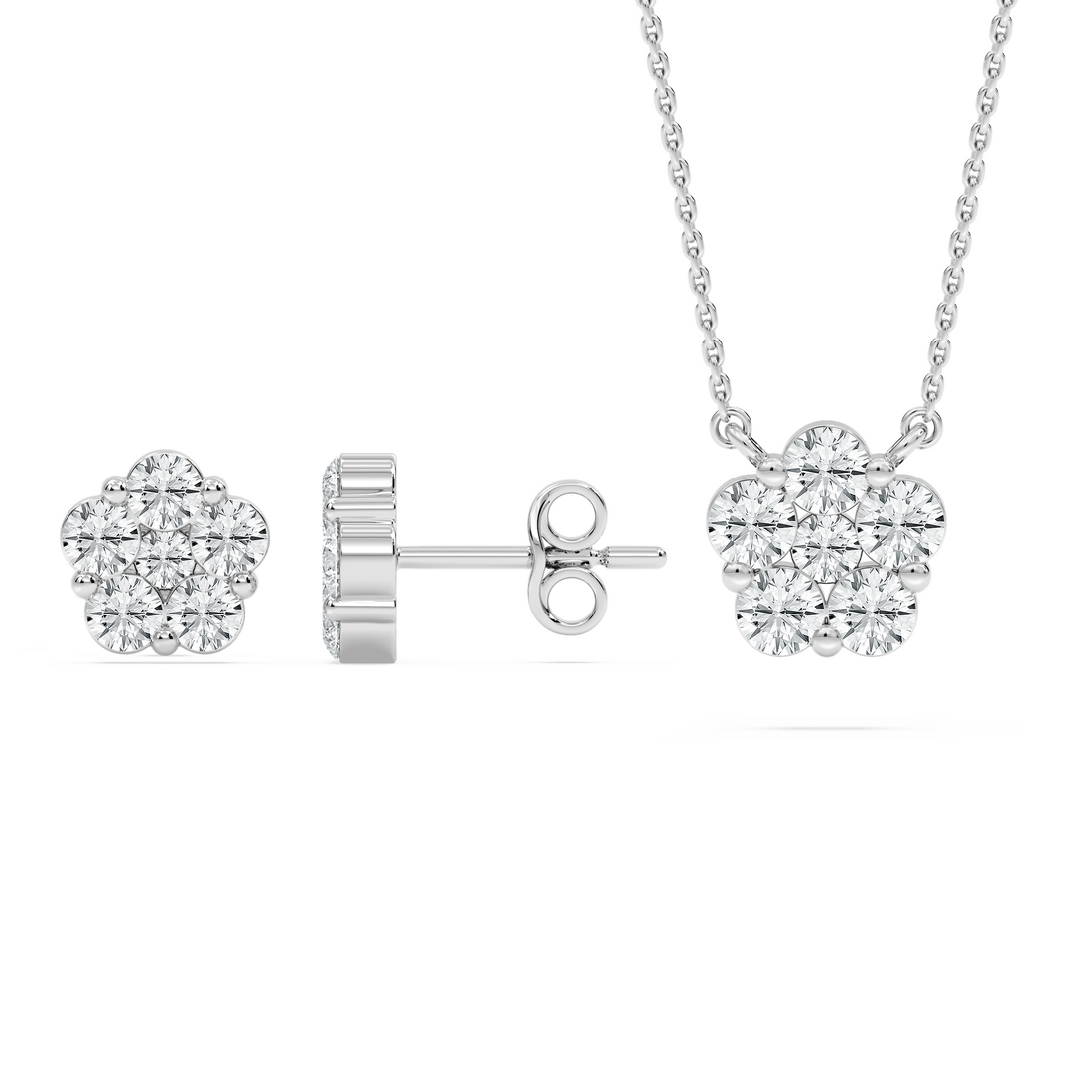 2ctw Lab Grown Diamond Flower Box Set