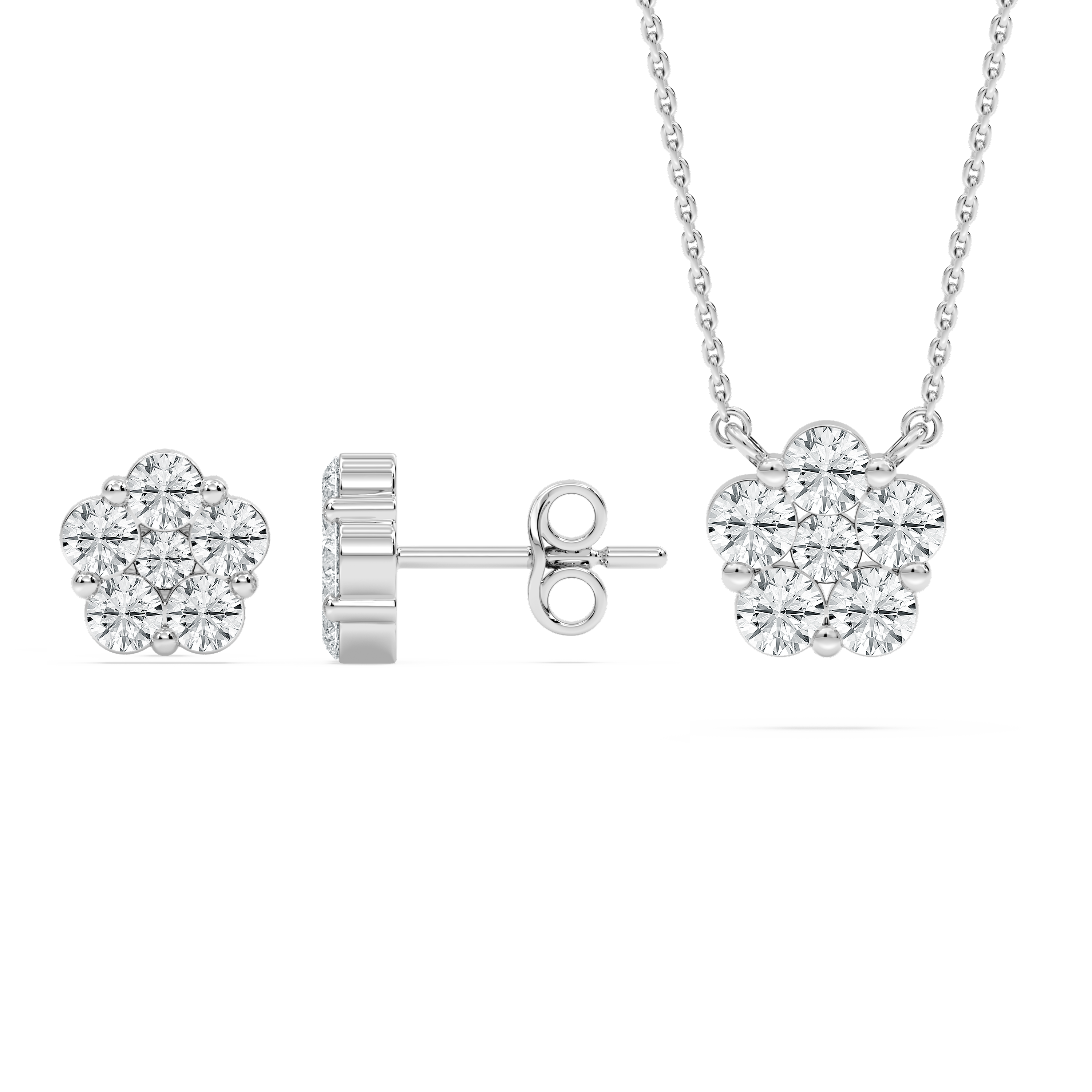 2ctw Lab Grown Diamond Flower Box Set