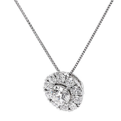 1ctw Certified Lab Grown Diamond Halo Pendant