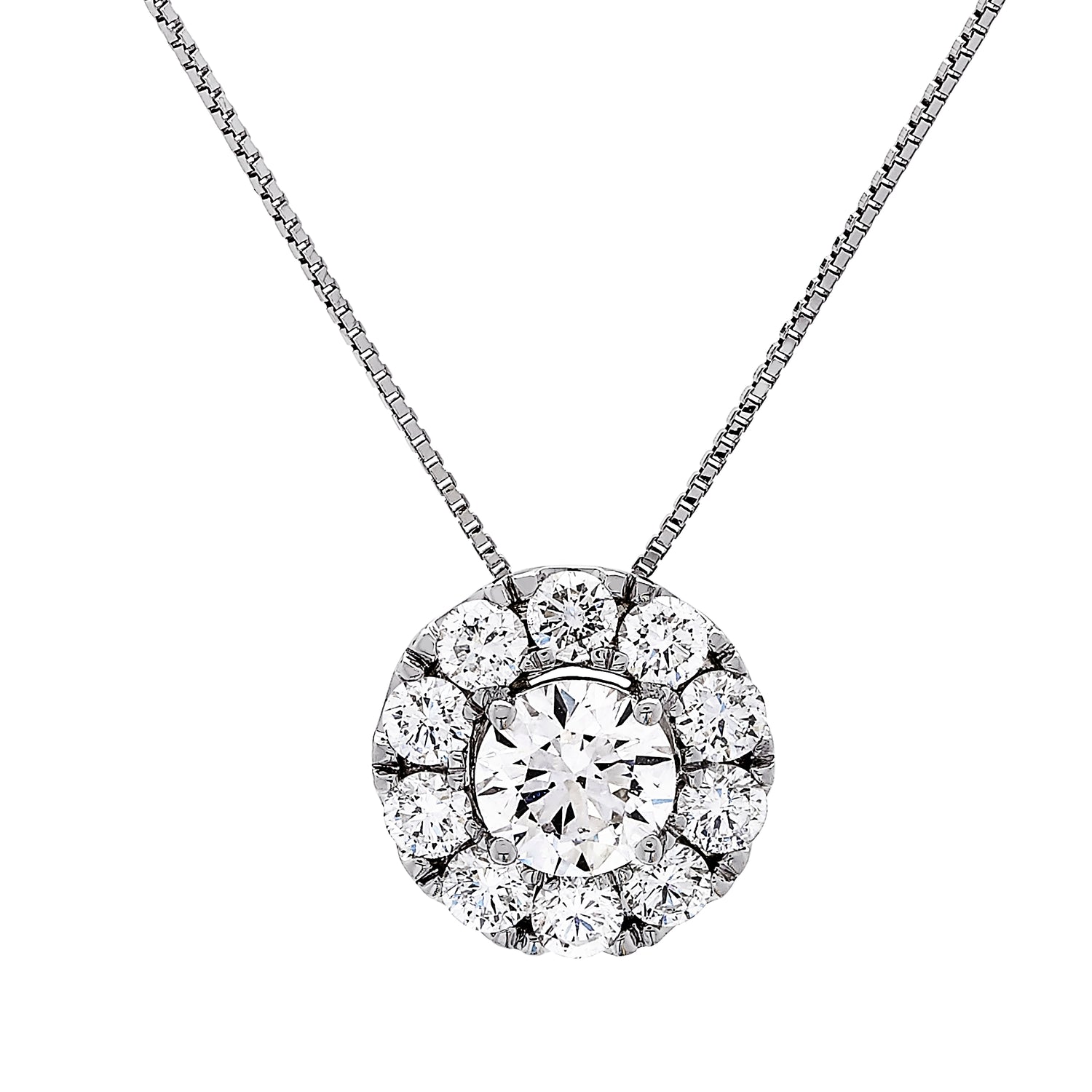 1ctw Certified Lab Grown Diamond Halo Pendant