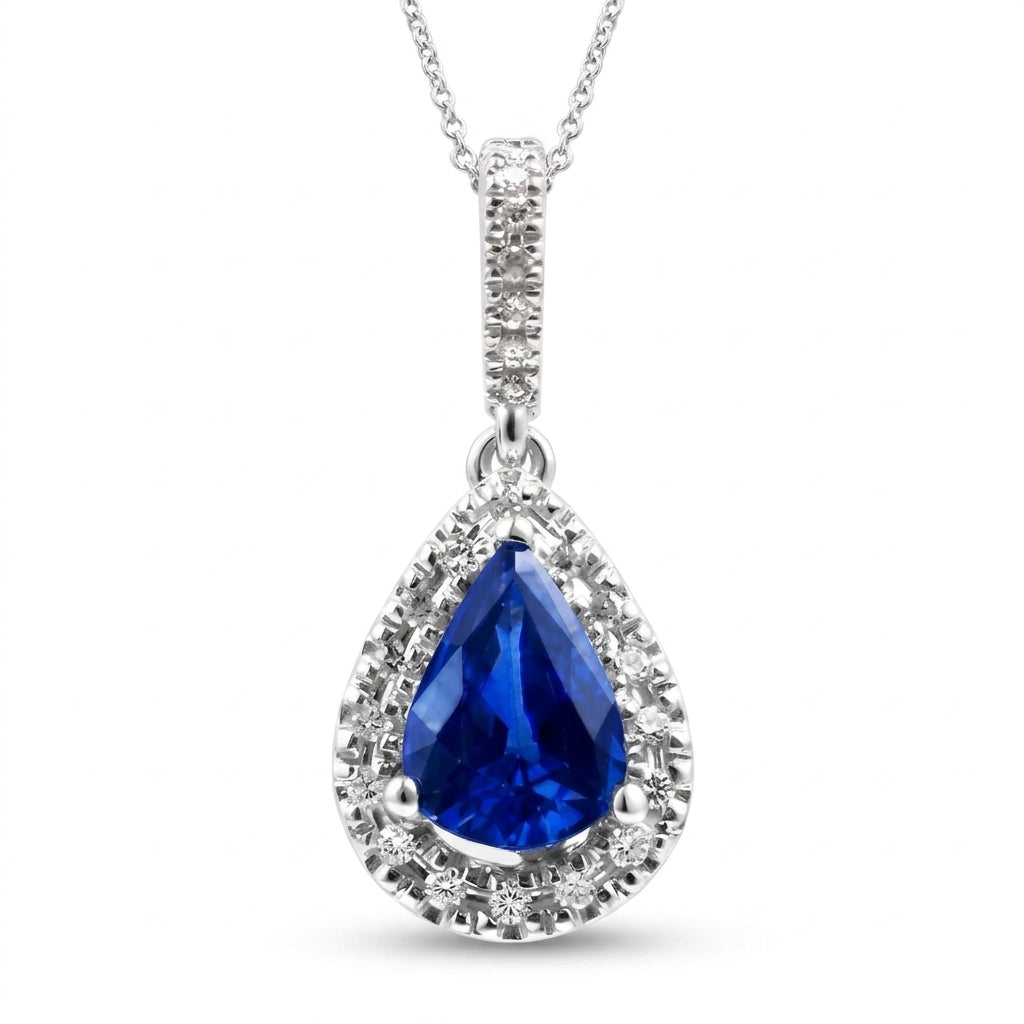 Sapphire Diamond Pendant