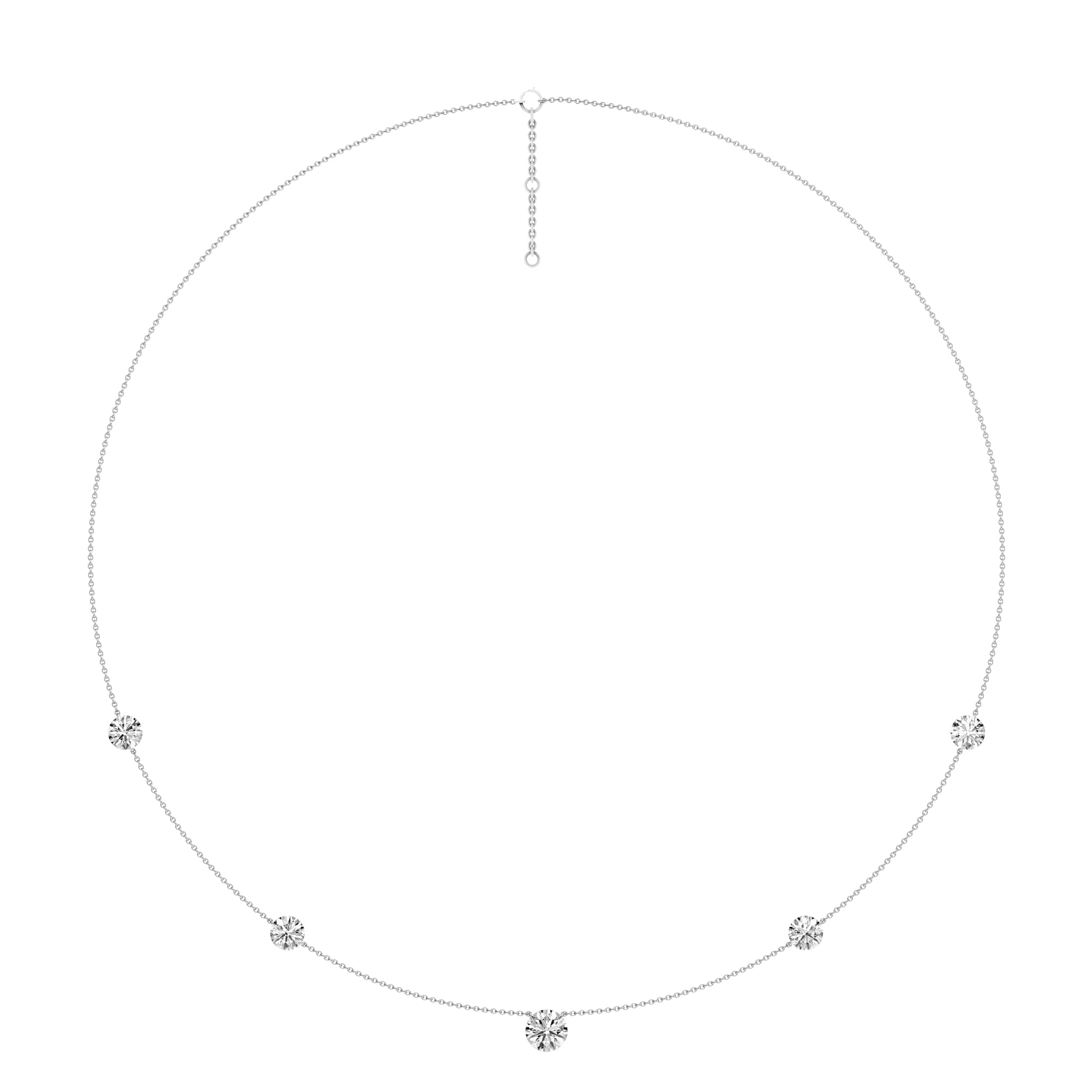 3ctw Bare Lab Grown Diamond Station Necklace