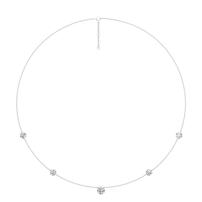 3ctw Bare Lab Grown Diamond Station Necklace