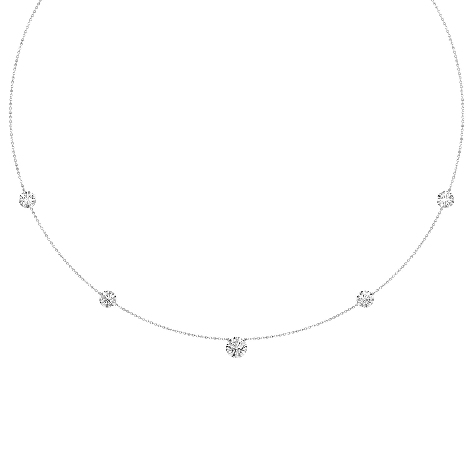 3ctw Bare Lab Grown Diamond Station Necklace