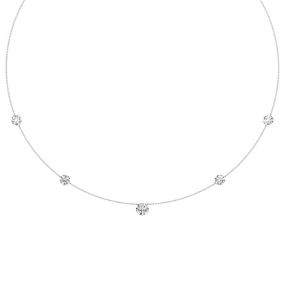 3ctw Bare Lab Grown Diamond Station Necklace