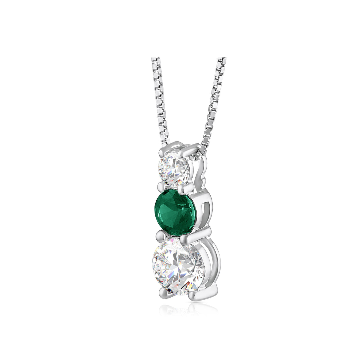 .85ctw Lab Grown Emerald Diamond Pendant