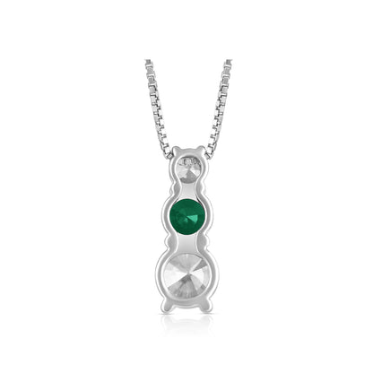 .85ctw Lab Grown Emerald Diamond Pendant