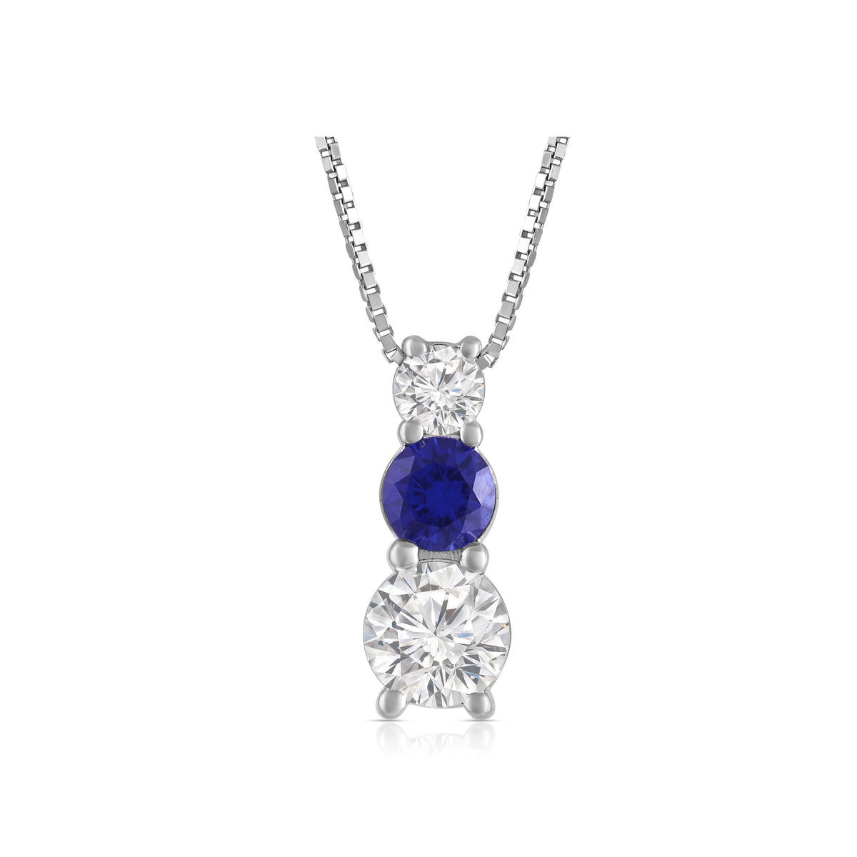 .85ctw Lab Grown Sapphire Diamond Pendant