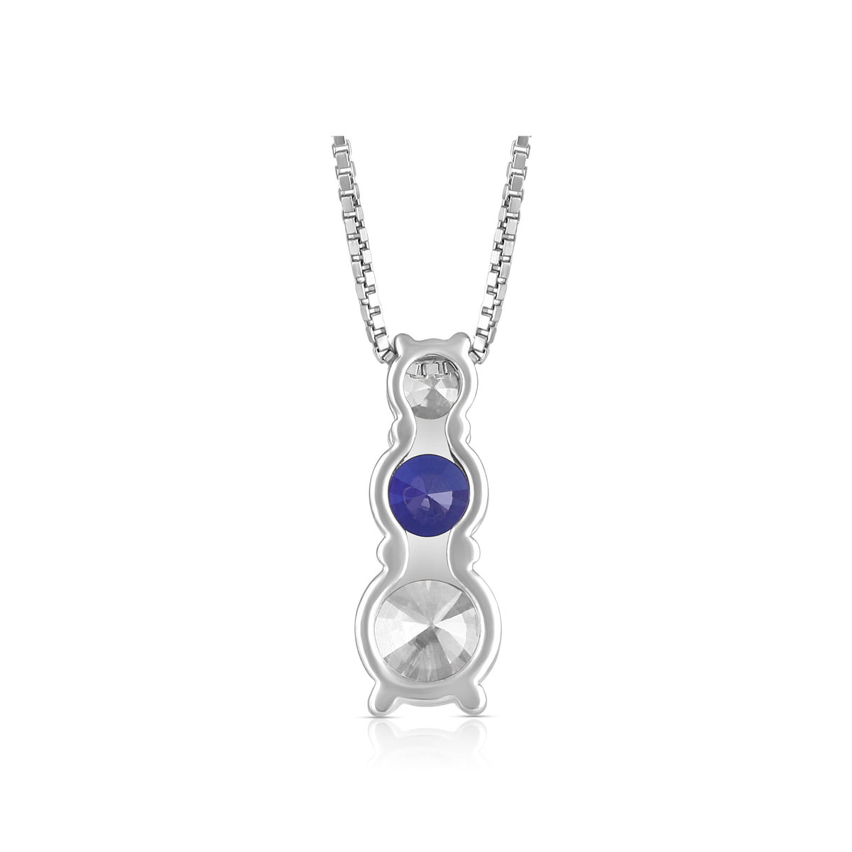 .85ctw Lab Grown Sapphire Diamond Pendant