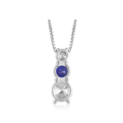 .85ctw Lab Grown Sapphire Diamond Pendant