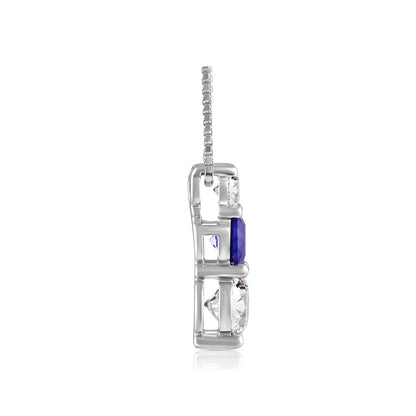 .85ctw Lab Grown Sapphire Diamond Pendant