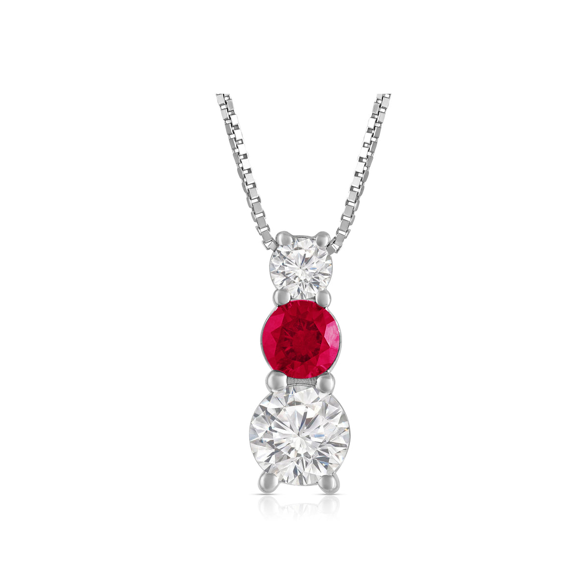 .85ctw Lab Grown Ruby Diamond Pendant