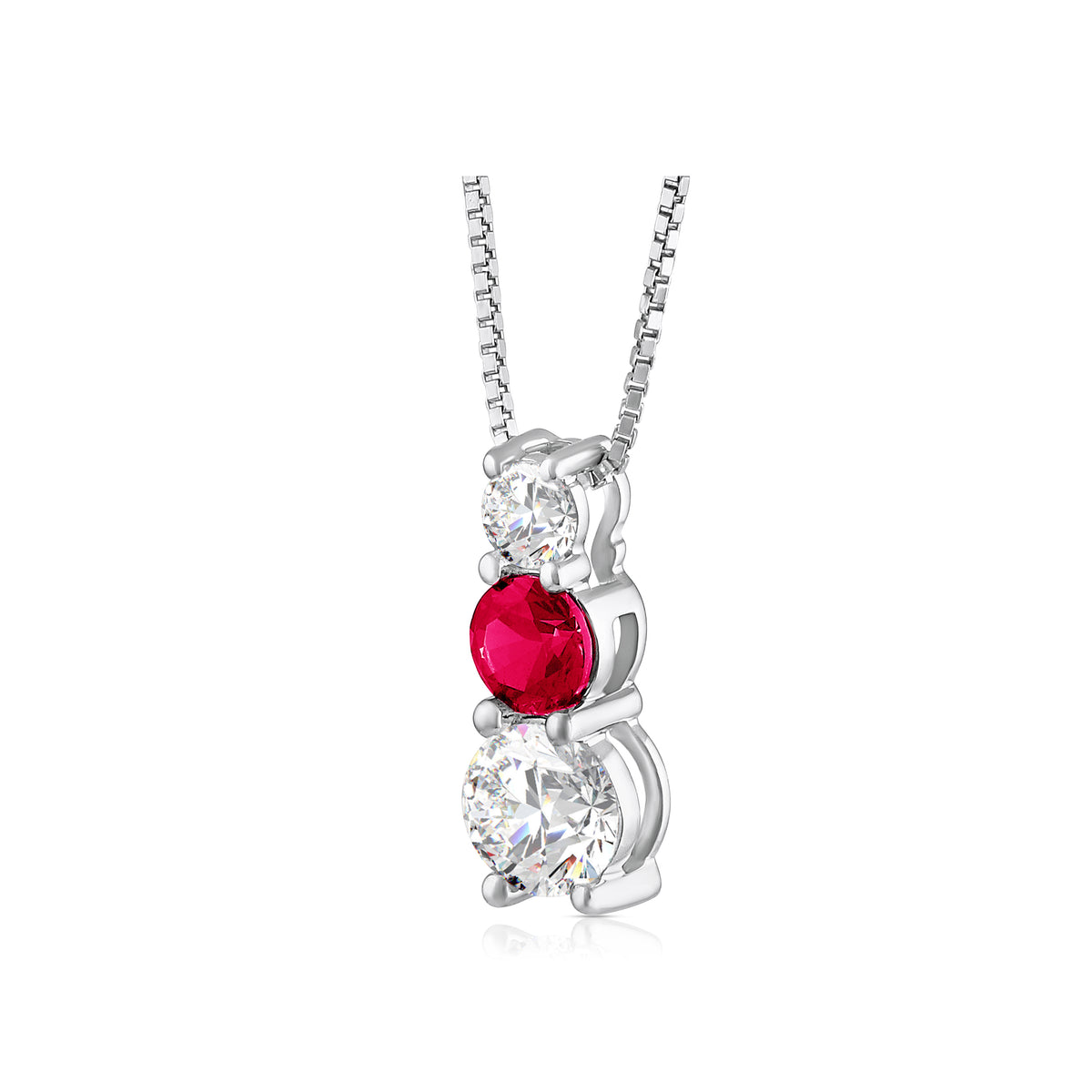 .85ctw Lab Grown Ruby Diamond Pendant