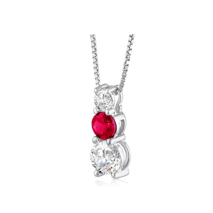 .85ctw Lab Grown Ruby Diamond Pendant