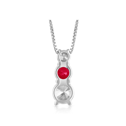 .85ctw Lab Grown Ruby Diamond Pendant