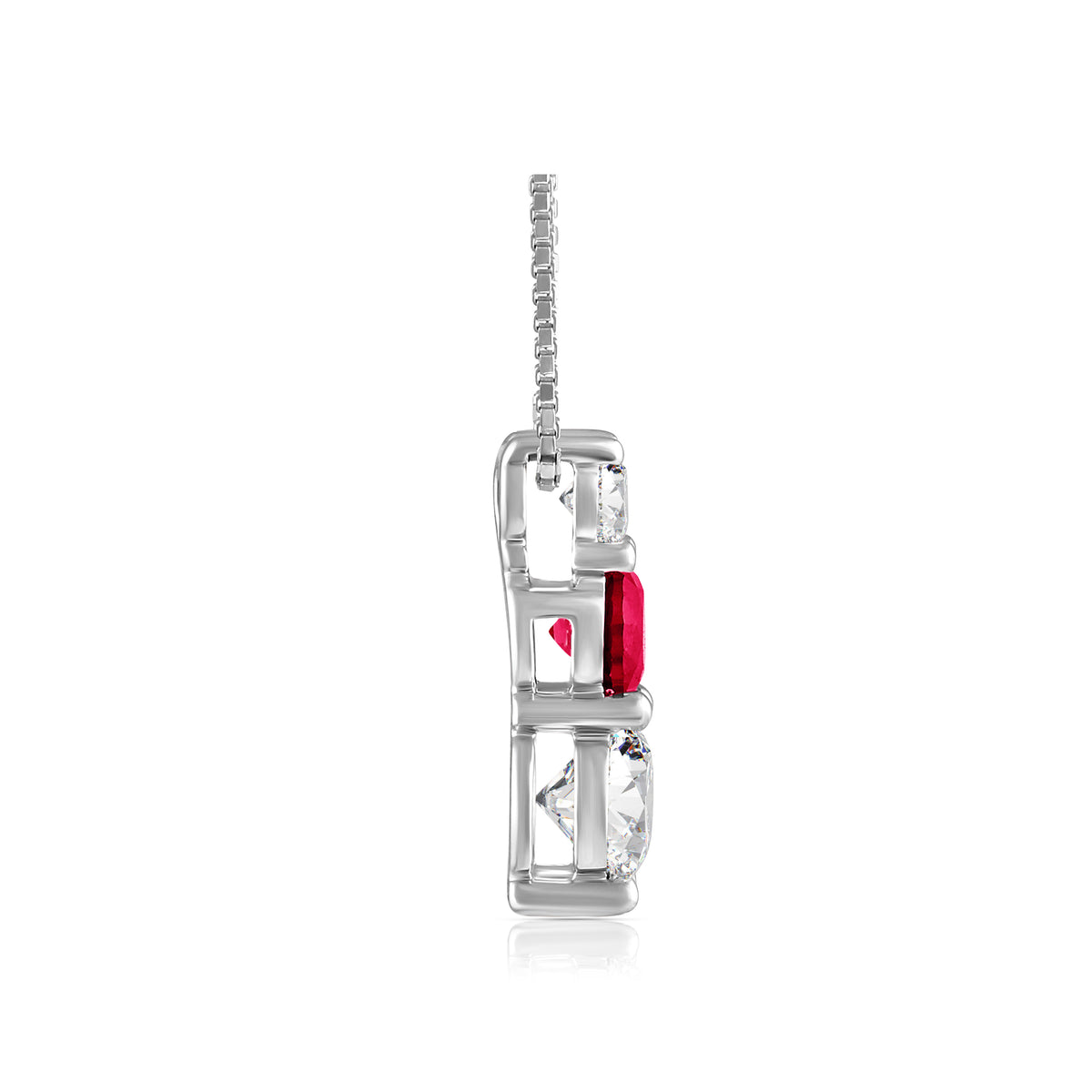 .85ctw Lab Grown Ruby Diamond Pendant