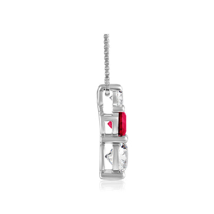 .85ctw Lab Grown Ruby Diamond Pendant